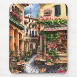 An Italian Street Scene Ephemera Design Series 23 Mouse Mat