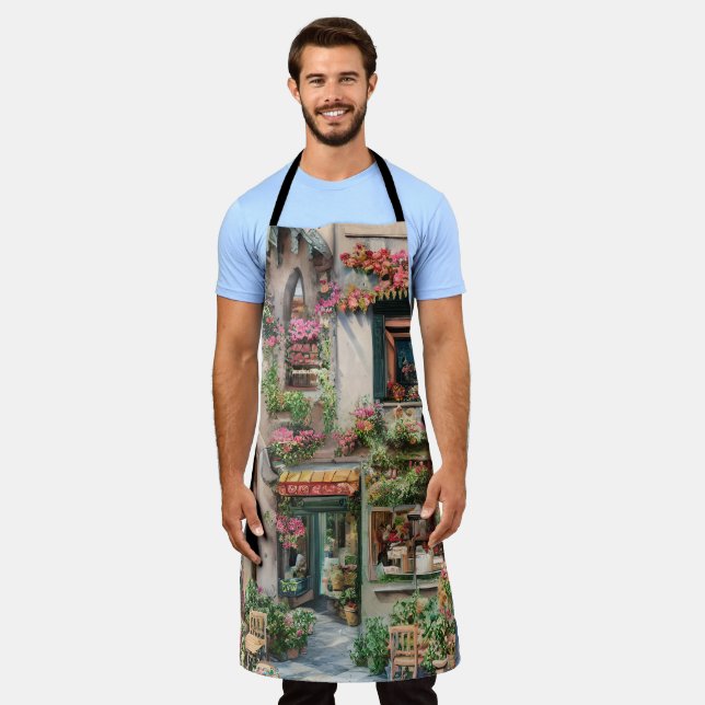 An Italian Street Scene Ephemera Design Series 24 Apron (Worn)