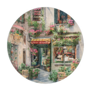 An Italian Street Scene Ephemera Design Series 24 Cutting Board