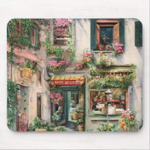 An Italian Street Scene Ephemera Design Series 24 Mouse Mat