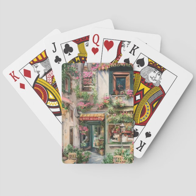 An Italian Street Scene Ephemera Design Series 24 Playing Cards (Back)