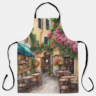 An Italian Street Scene Ephemera Design Series 2 Apron