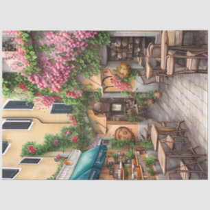 An Italian Street Scene Ephemera Design Series 2 Tissue Paper