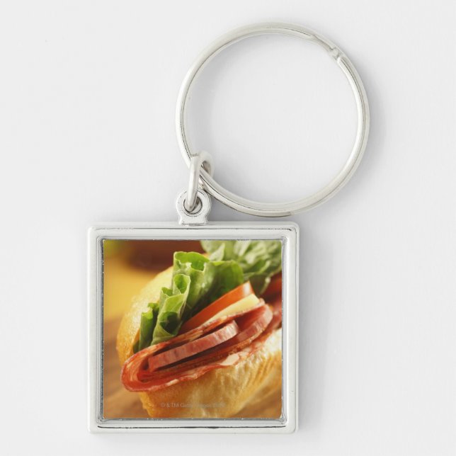 An Italian sub sandwich with Key Ring (Front)