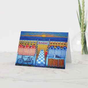 An Italian Summer's End Beach Greeting Card