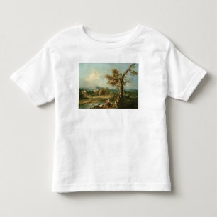 An Italianate River Landscape with Travellers Toddler T-Shirt
