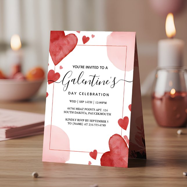 An Love Cute Wife Teen Girl Galentines Day Holiday Invitation (Creator Uploaded)