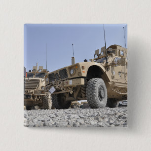 An M-ATV Mine Resistant Ambush Protected vehicl 15 Cm Square Badge