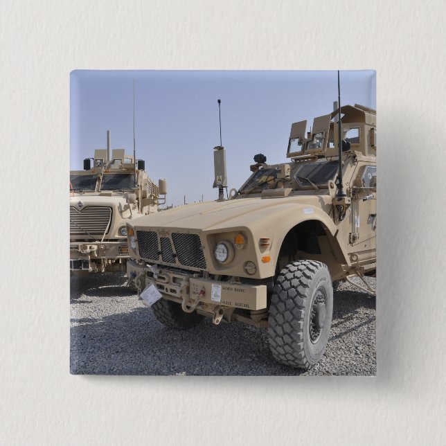 An M-ATV Mine Resistant Ambush Protected vehicl 2 15 Cm Square Badge (Front)