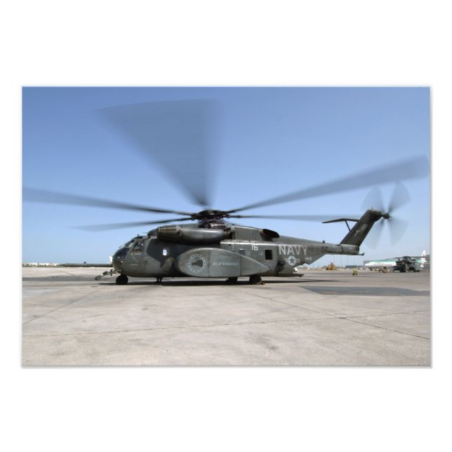 An MH-53E Sea Dragon helicopter Photo Print (Front)