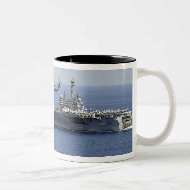 An MH-60S Seahawk helicopter Two-Tone Coffee Mug (Right)