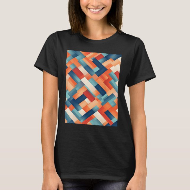 An minimalistic optical abstract oil painting T-Shirt (Front)