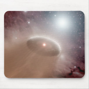 An O-star just behind a young, cooler star Mouse Mat