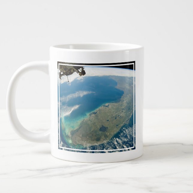 An Oblique Florida, On The Southeastern Coast Large Coffee Mug (Left)