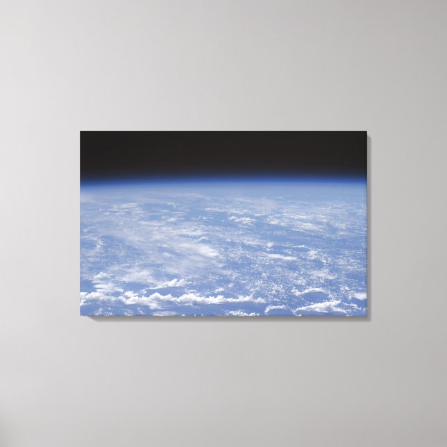 An oblique horizon view of the Earth's atmosphe Canvas Print (Front)