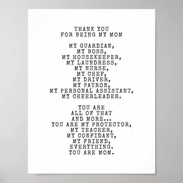 An ode to my mum | Personalise this Poem Poster (Front)