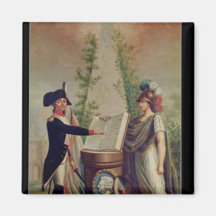 An Officer of the National Guard Swearing an Oath Magnet