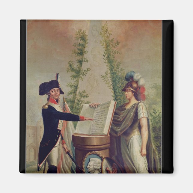 An Officer of the National Guard Swearing an Oath Magnet (Front)