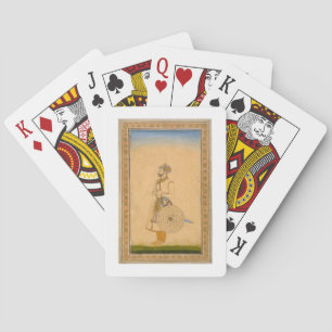 An Officer, standing, with sword and shield, from Playing Cards