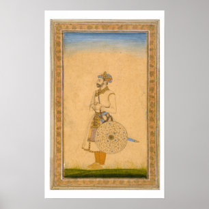 An Officer, standing, with sword and shield, from Poster