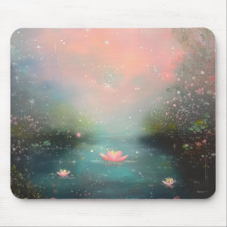 an oil painting on a pond mouse mat