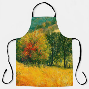 An oil painting on canvas of a seasonal autumn rur apron