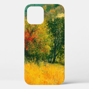 An oil painting on canvas of a seasonal autumn rur iPhone 12 case