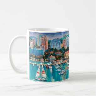 An oil painting on canvas. Panorama of Sochi. Arch Coffee Mug