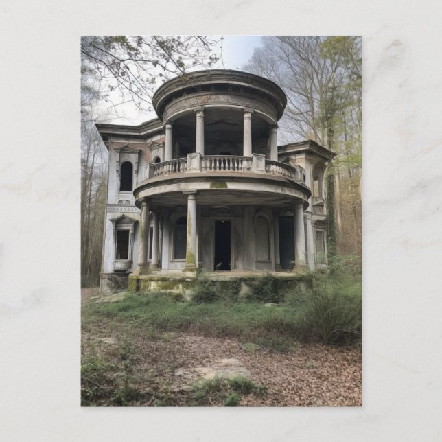 An Old Abandoned Rural Mansion Postcard (Front)