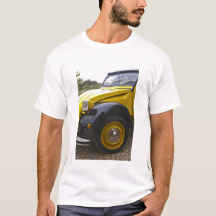 An old black and yellow Citroen 2CV 2 CV, T-Shirt