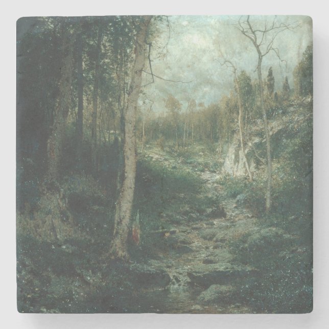 An Old Clearing Painting (1881) - Stone Coaster (Front)