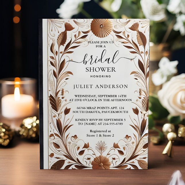 An Old English Retro Book Club Cover Bridal Shower Invitation (Creator Uploaded)