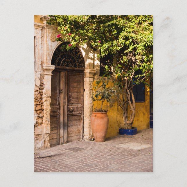 An Old European Door Postcard (Front)