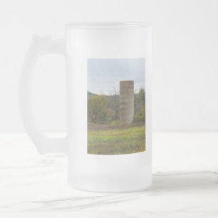An Old Farm Silo Frosted Glass Beer Mug