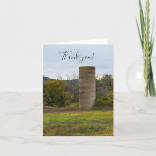 An Old Farm Silo Thank You Card