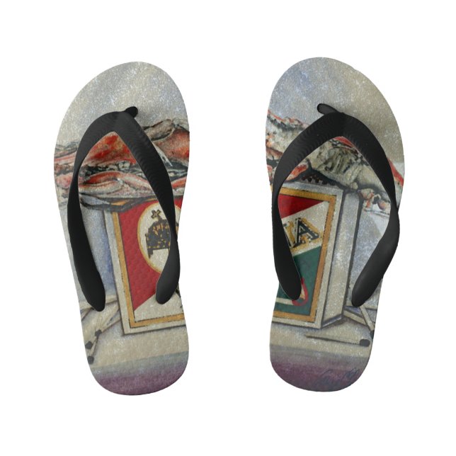 An Old Flame Kid's Flip Flops (Footbed)