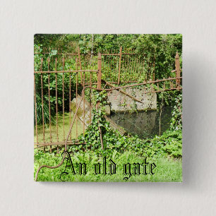 An old gate 15 cm square badge
