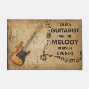 An Old Guitarist And The Melody Of His Life Doormat