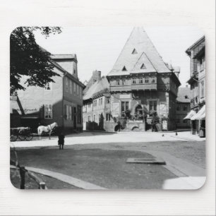 An old Hotel in the Town Square, Goslar, c.1910 Mouse Mat