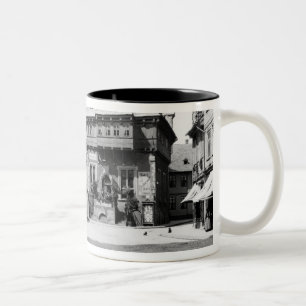 An old Hotel in the Town Square, Goslar, c.1910 Two-Tone Coffee Mug