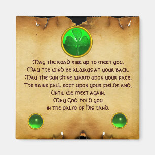 An Old Irish Blessing Parchment Magnet