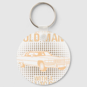 An Old Man Cadillac Coupe De Ville Key Ring