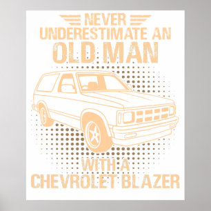 An Old Man Chevrolet Blazer 1989 Poster