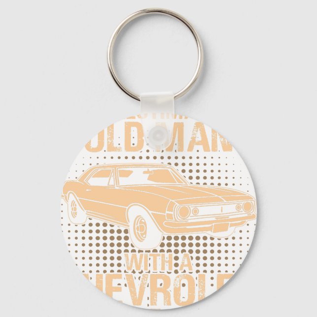 An Old Man Chevrolet Camaro 1966 To 68 Key Ring (Front)