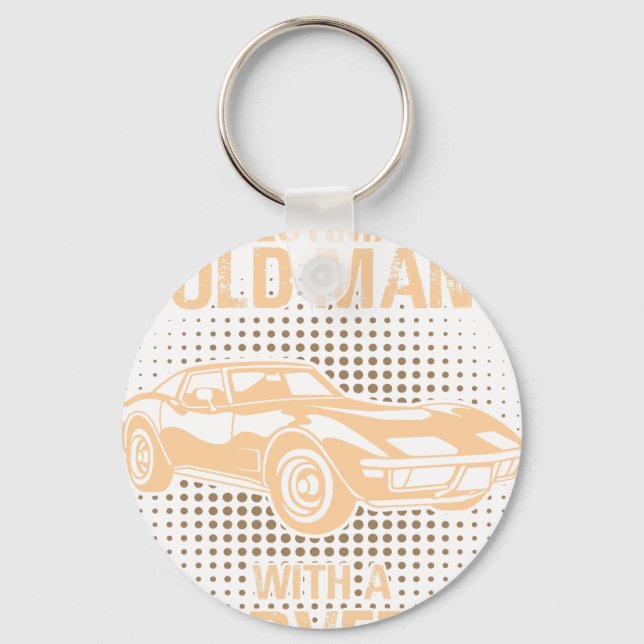 An Old Man Chevrolet Corvette 1979 C3 Key Ring (Front)