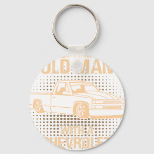 An Old Man Chevrolet Lowered Truck Vector Key Ring