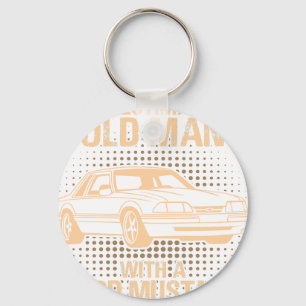 An Old Man Ford Mustang 1989 Notchback Key Ring