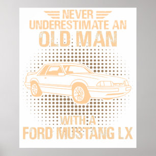 An Old Man Ford Mustang 1993 Lx Poster