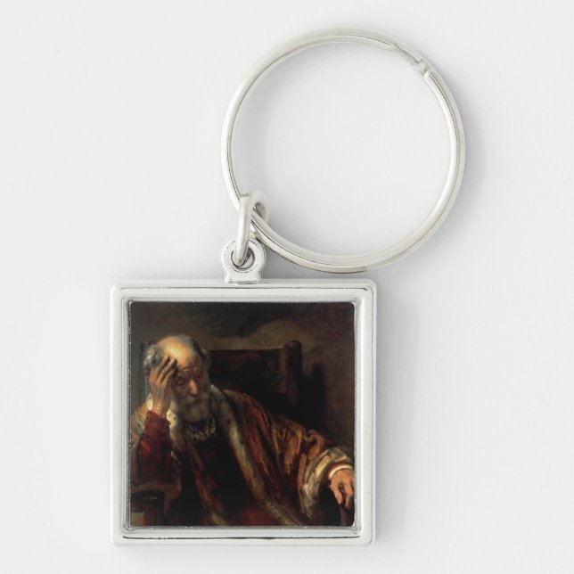 An Old Man in an Armchair Key Ring (Front)