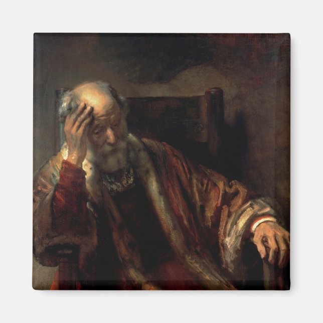 An Old Man in an Armchair Magnet (Front)